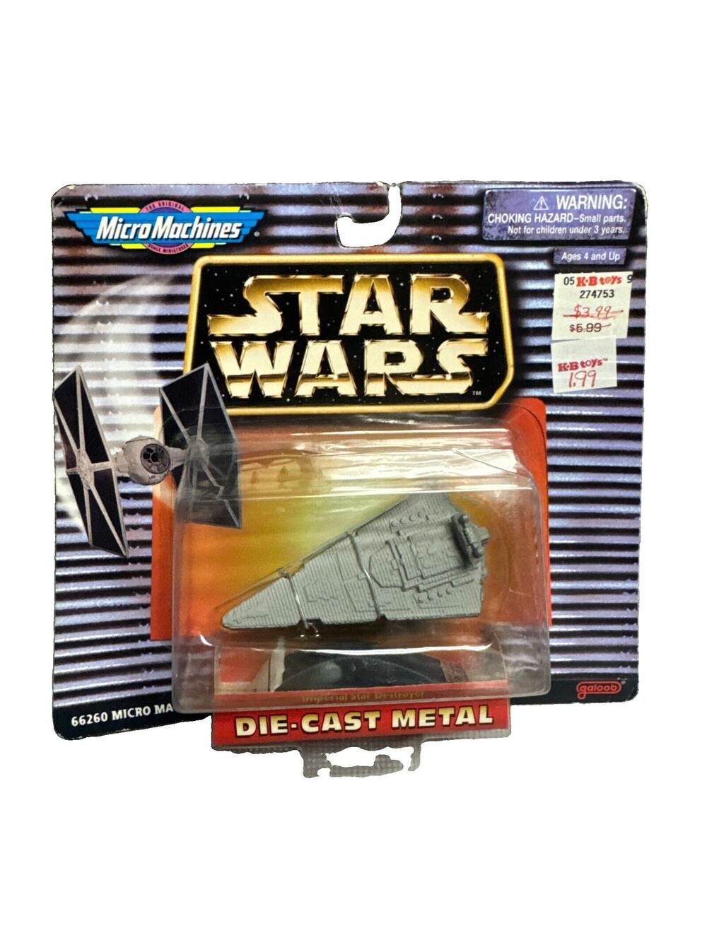 Micro Machines Star Wars Imperial Star Destroyer Die-Cast Metal Vtg Galoob 1996